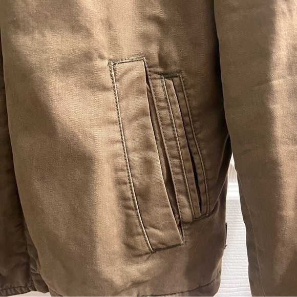 All-Son Men’s Military Jacket Quilt Lined Dark Green Sz. Sm. Gorpcore Fall Coat - Picture 4 of 10